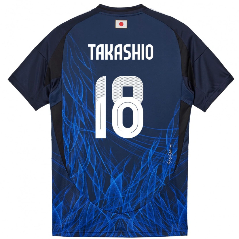 Danxen Herren Japan Hayase Takashio #18 Dunkelblau Heimtrikot Trikot 24-26 T-Shirt