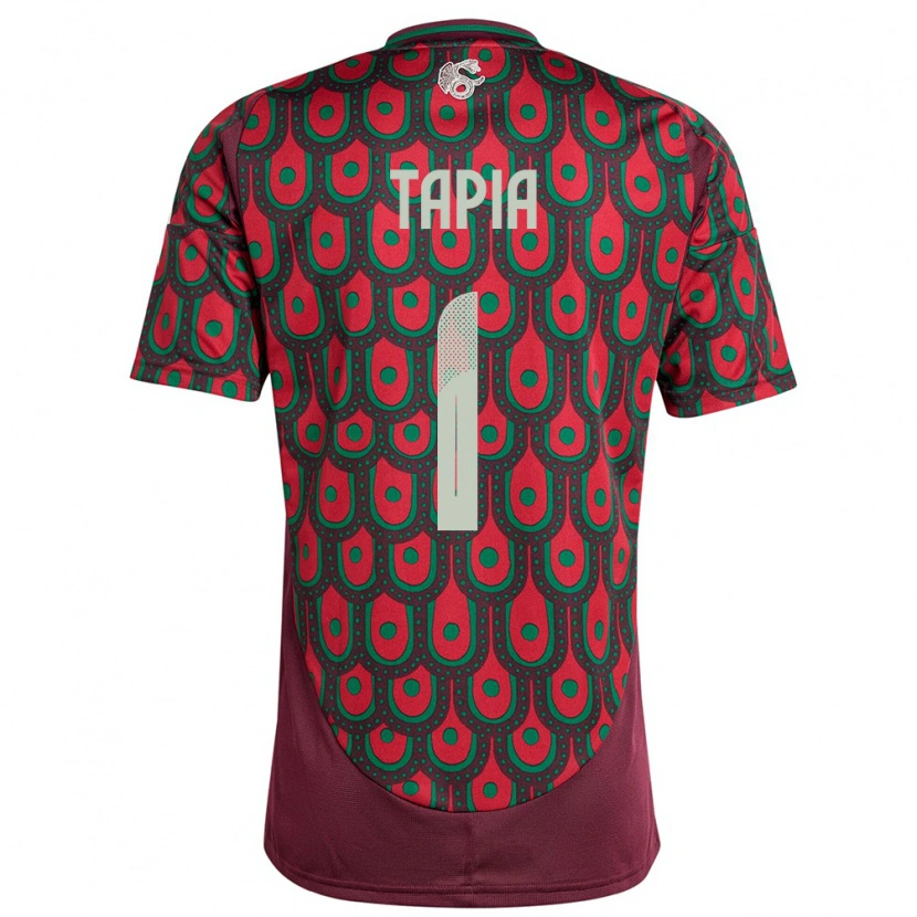 Danxen Herren Mexiko Fernando Tapia #1 Kastanienbraun Heimtrikot Trikot 24-26 T-Shirt