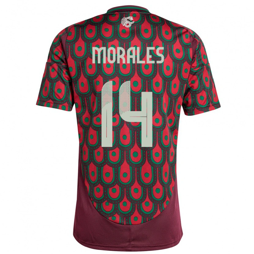 Danxen Herren Mexiko Amaury Morales #14 Kastanienbraun Heimtrikot Trikot 24-26 T-Shirt