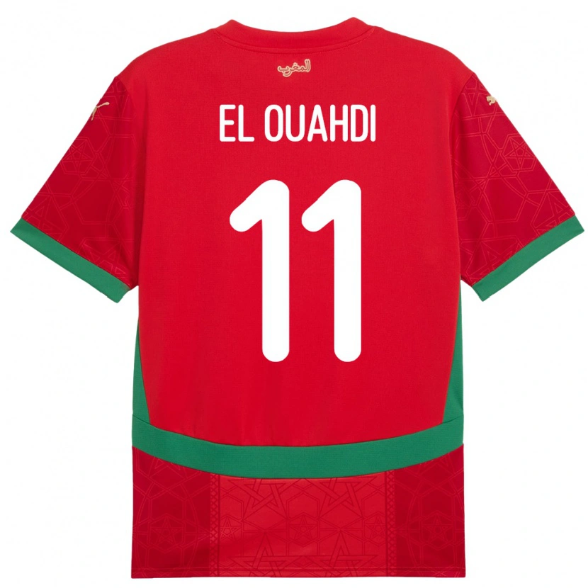 Danxen Herren Marokko Zakaria El Ouahdi #11 Rot Heimtrikot Trikot 24-26 T-Shirt