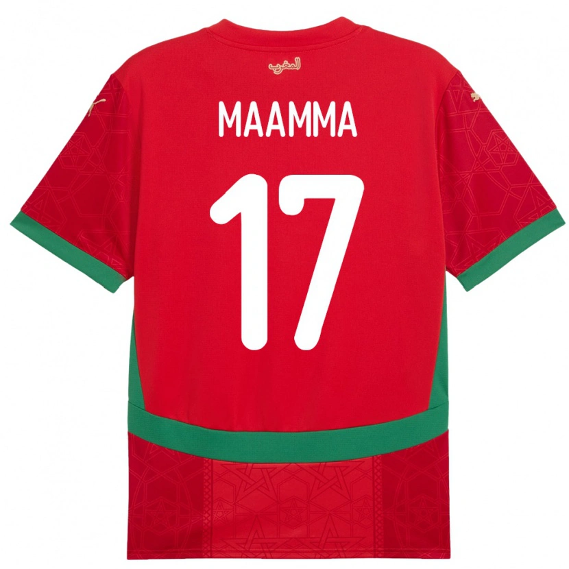 Danxen Herren Marokko Othmane Maamma #17 Rot Heimtrikot Trikot 24-26 T-Shirt