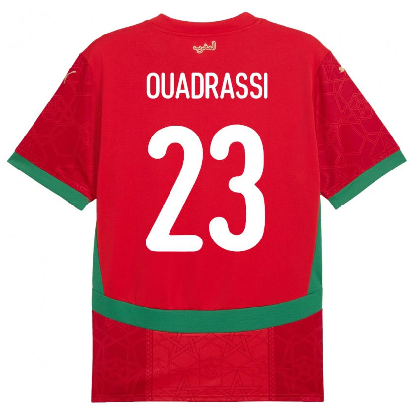 Danxen Herren Marokko Dalil Ouadrassi #23 Rot Heimtrikot Trikot 24-26 T-Shirt