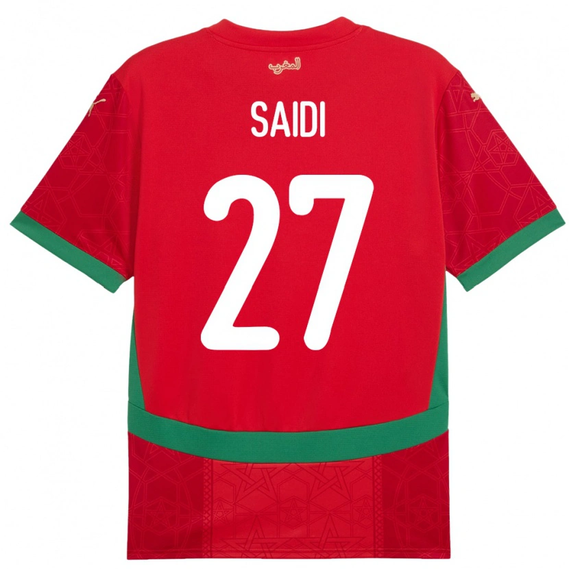 Danxen Herren Marokko Yahya Saidi #27 Rot Heimtrikot Trikot 24-26 T-Shirt