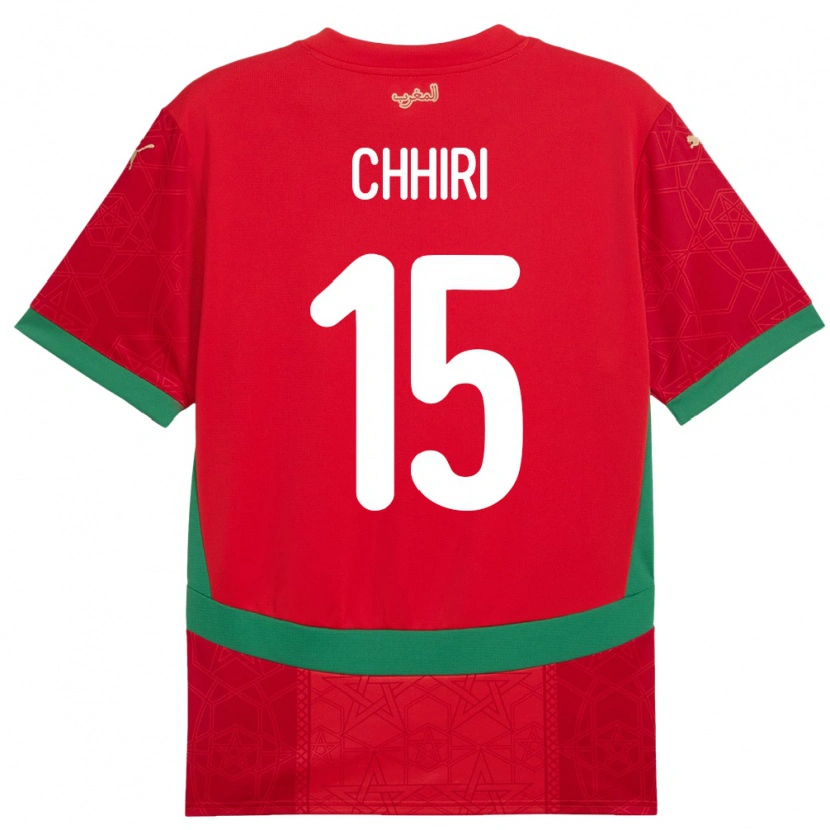 Danxen Herren Marokko Ghizlane Chhiri #15 Rot Heimtrikot Trikot 24-26 T-Shirt