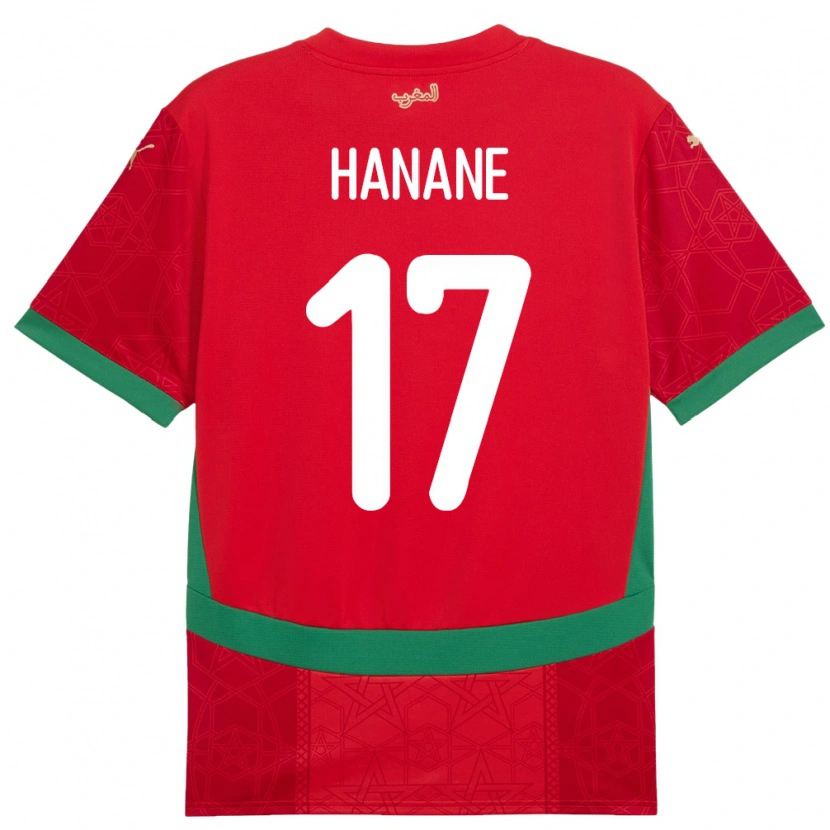 Danxen Herren Marokko Hanane Ait El Haj #17 Rot Heimtrikot Trikot 24-26 T-Shirt