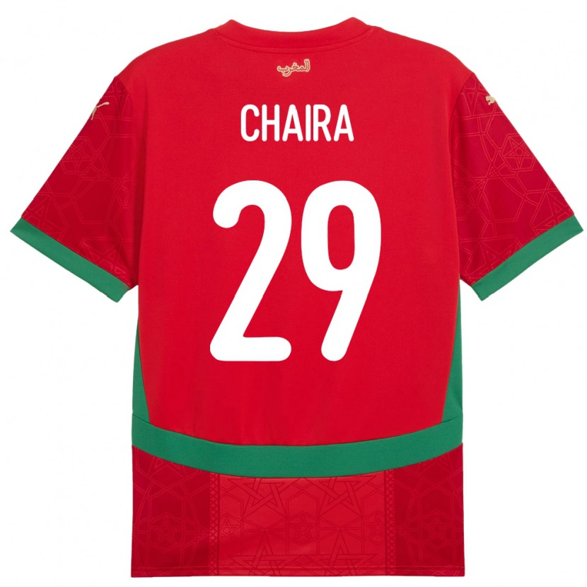 Danxen Herren Marokko Ilyas Chaira #29 Rot Heimtrikot Trikot 24-26 T-Shirt