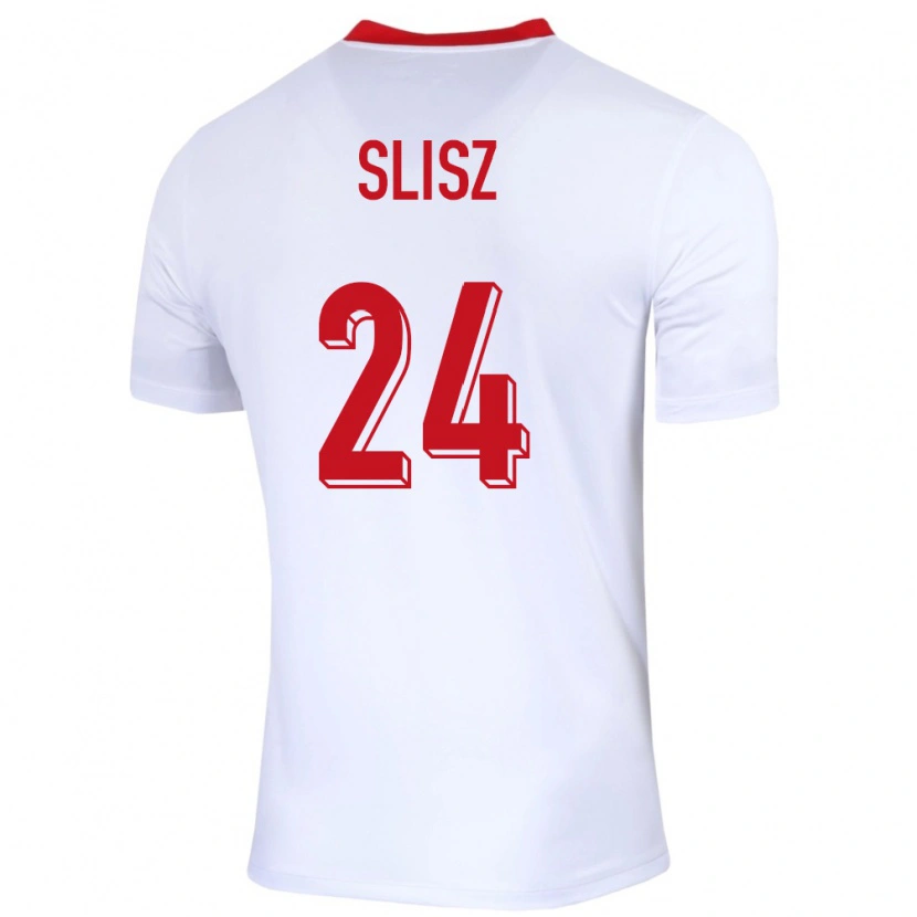 Danxen Herren Polen Bartosz Slisz #24 Weiß Heimtrikot Trikot 24-26 T-Shirt