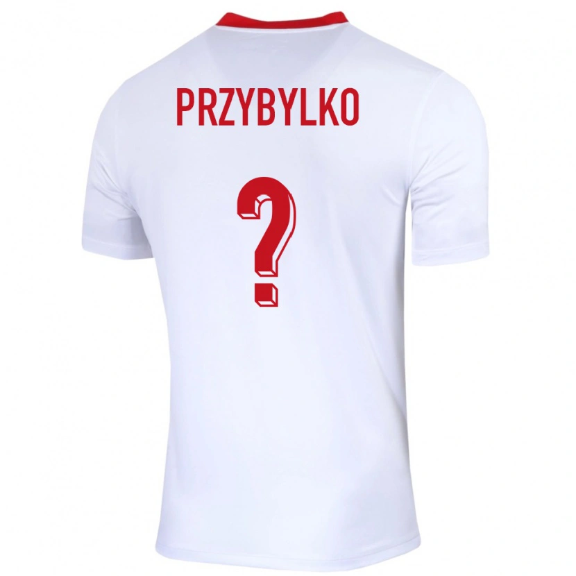 Danxen Herren Polen Kacper Przybylko #0 Weiß Heimtrikot Trikot 24-26 T-Shirt
