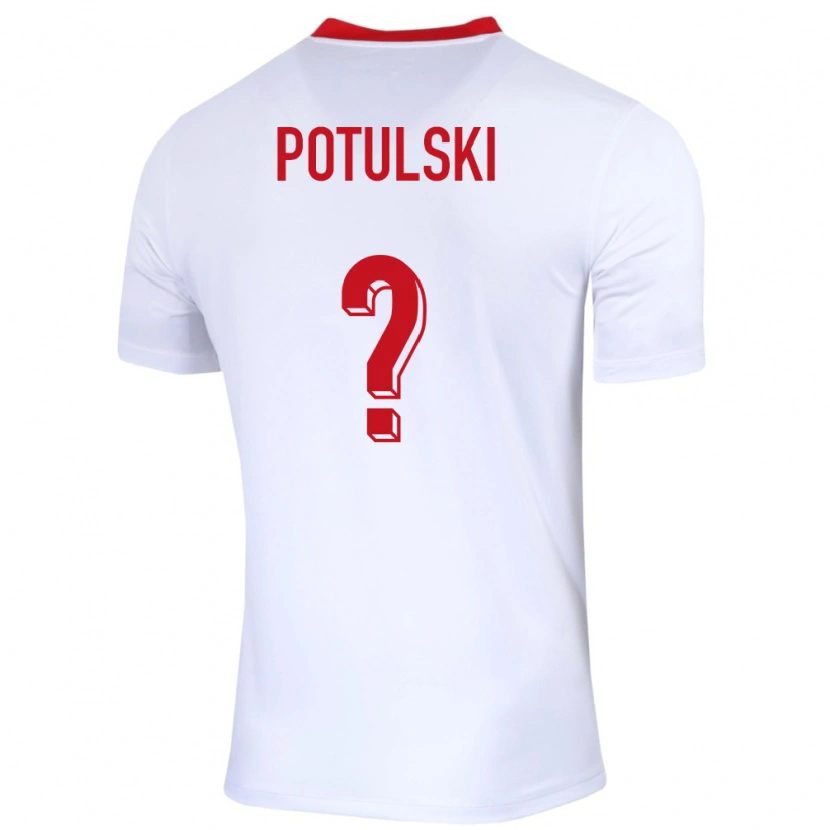 Danxen Herren Polen Kacper Potulski #0 Weiß Heimtrikot Trikot 24-26 T-Shirt
