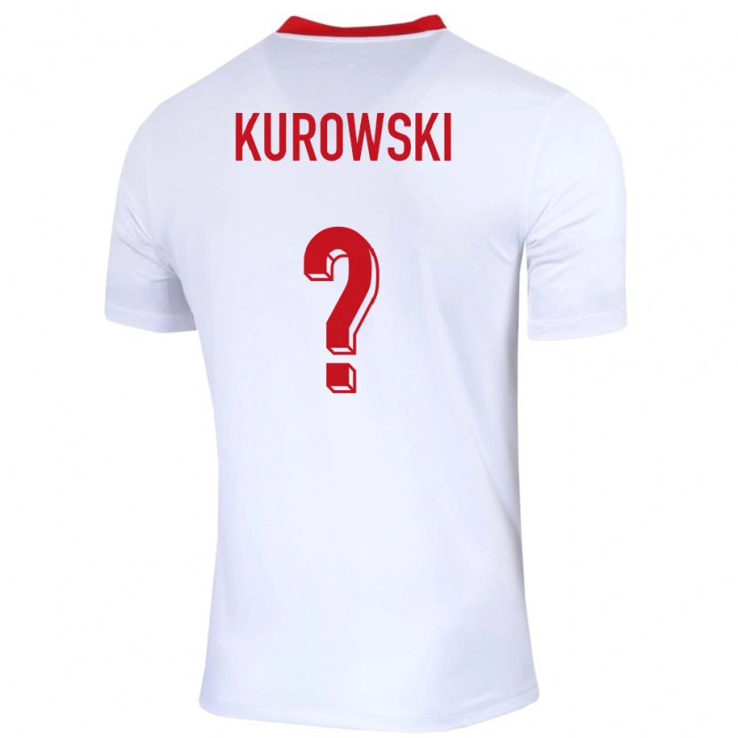 Danxen Herren Polen Krzysztof Kurowski #0 Weiß Heimtrikot Trikot 24-26 T-Shirt