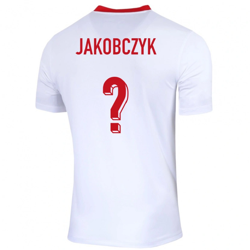 Danxen Herren Polen Kamil Jakobczyk #0 Weiß Heimtrikot Trikot 24-26 T-Shirt