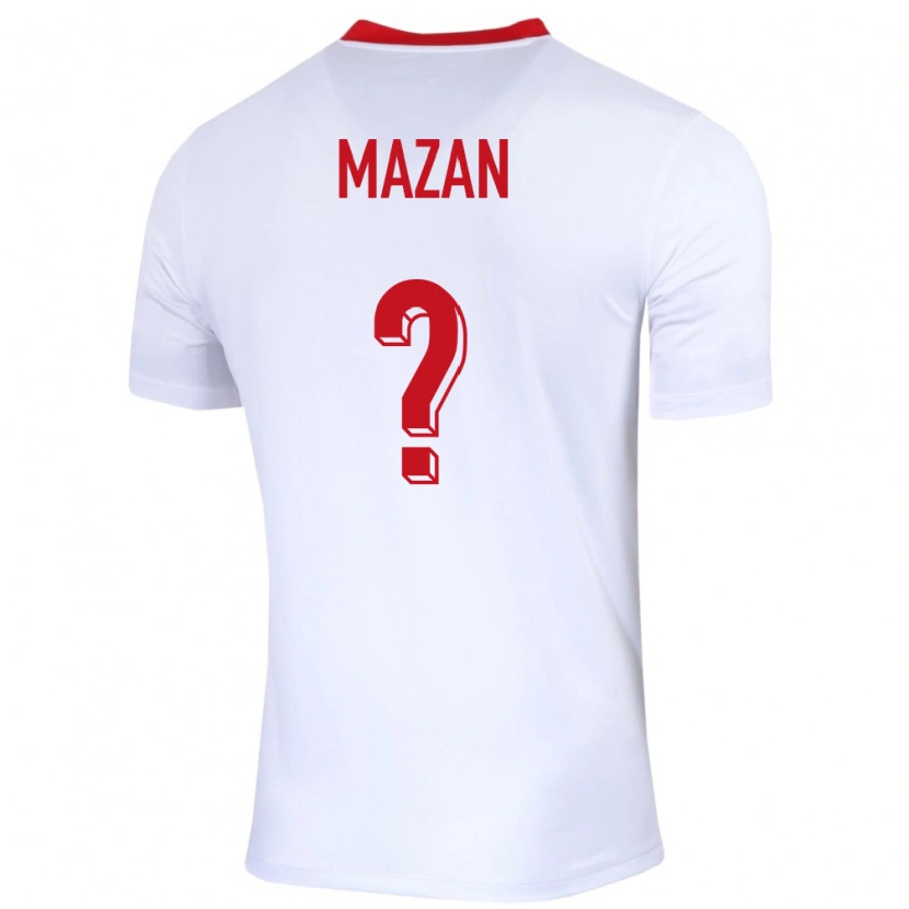 Danxen Herren Polen Przemyslaw Mazan #0 Weiß Heimtrikot Trikot 24-26 T-Shirt