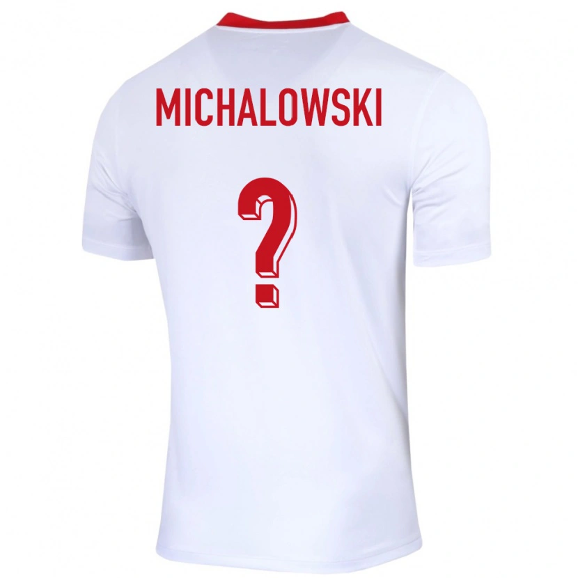 Danxen Herren Polen Aleksander Michalowski #0 Weiß Heimtrikot Trikot 24-26 T-Shirt
