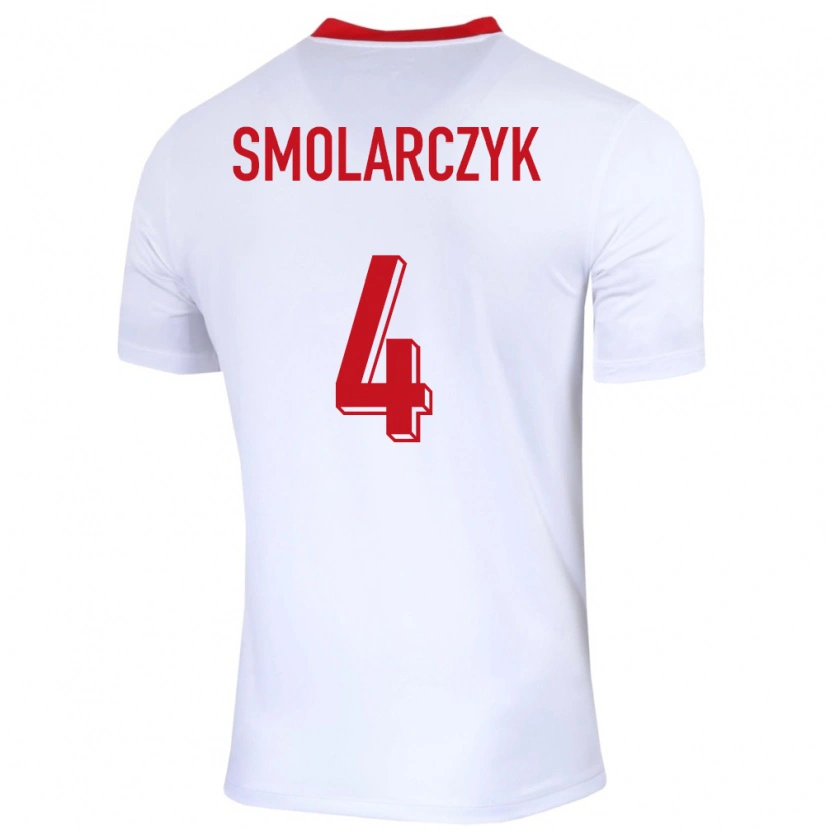 Danxen Herren Polen Bartlomiej Smolarczyk #4 Weiß Heimtrikot Trikot 24-26 T-Shirt