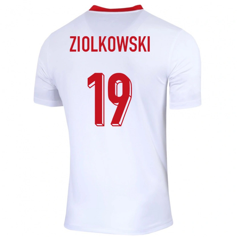 Danxen Herren Polen Jan Ziolkowski #19 Weiß Heimtrikot Trikot 24-26 T-Shirt