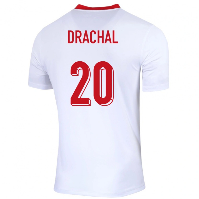 Danxen Herren Polen Dawid Drachal #20 Weiß Heimtrikot Trikot 24-26 T-Shirt