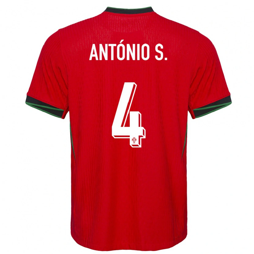 Danxen Herren Portugal António Silva #4 Rot Heimtrikot Trikot 24-26 T-Shirt