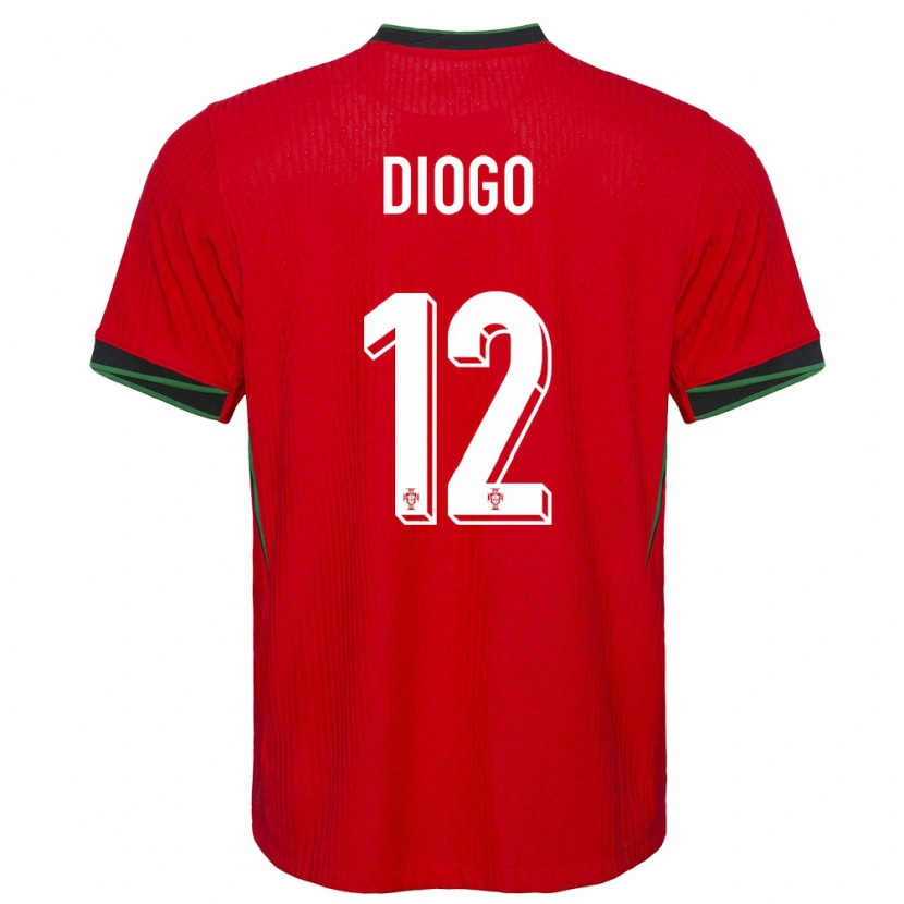 Danxen Herren Portugal Diogo Ferreira #12 Rot Heimtrikot Trikot 24-26 T-Shirt