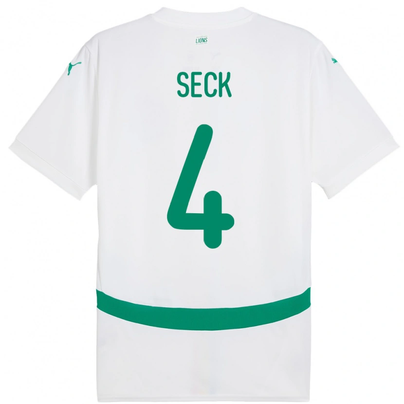 Danxen Herren Senegal Abdoulaye Seck #4 Weiß Heimtrikot Trikot 24-26 T-Shirt