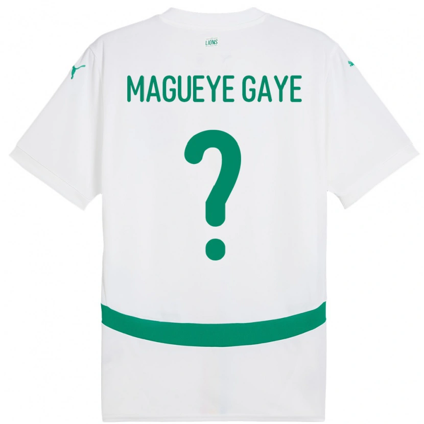 Danxen Herren Senegal Papa Magueye Gaye #0 Weiß Heimtrikot Trikot 24-26 T-Shirt