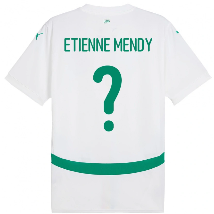 Danxen Herren Senegal Etienne Mendy #0 Weiß Heimtrikot Trikot 24-26 T-Shirt