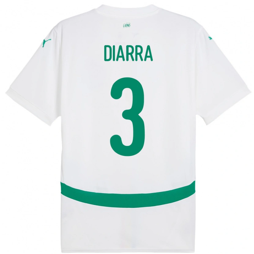 Danxen Herren Senegal Djibril Diarra #3 Weiß Heimtrikot Trikot 24-26 T-Shirt
