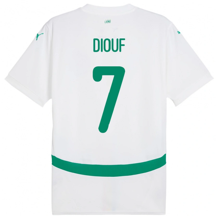 Danxen Herren Senegal Oumar Diouf #7 Weiß Heimtrikot Trikot 24-26 T-Shirt