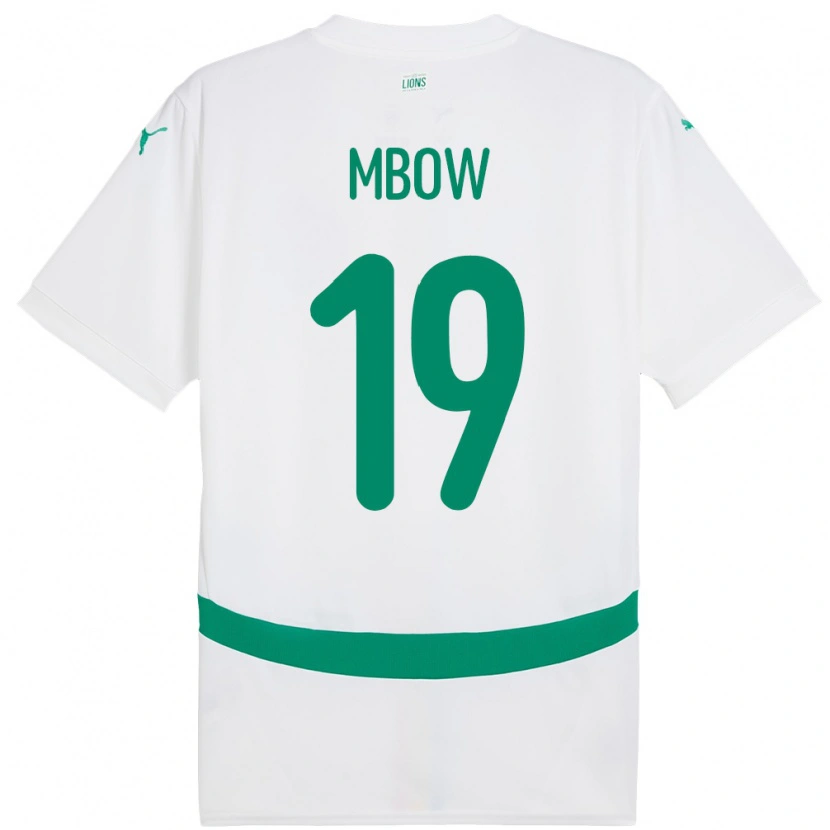 Danxen Herren Senegal Mapenda Mbow #19 Weiß Heimtrikot Trikot 24-26 T-Shirt