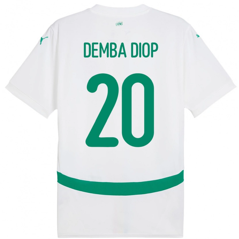 Danxen Herren Senegal Pape Demba Diop #20 Weiß Heimtrikot Trikot 24-26 T-Shirt