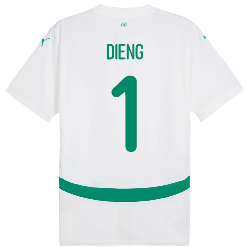 Danxen Herren Senegal Timothy Dieng #1 Weiß Heimtrikot Trikot 24-26 T-Shirt