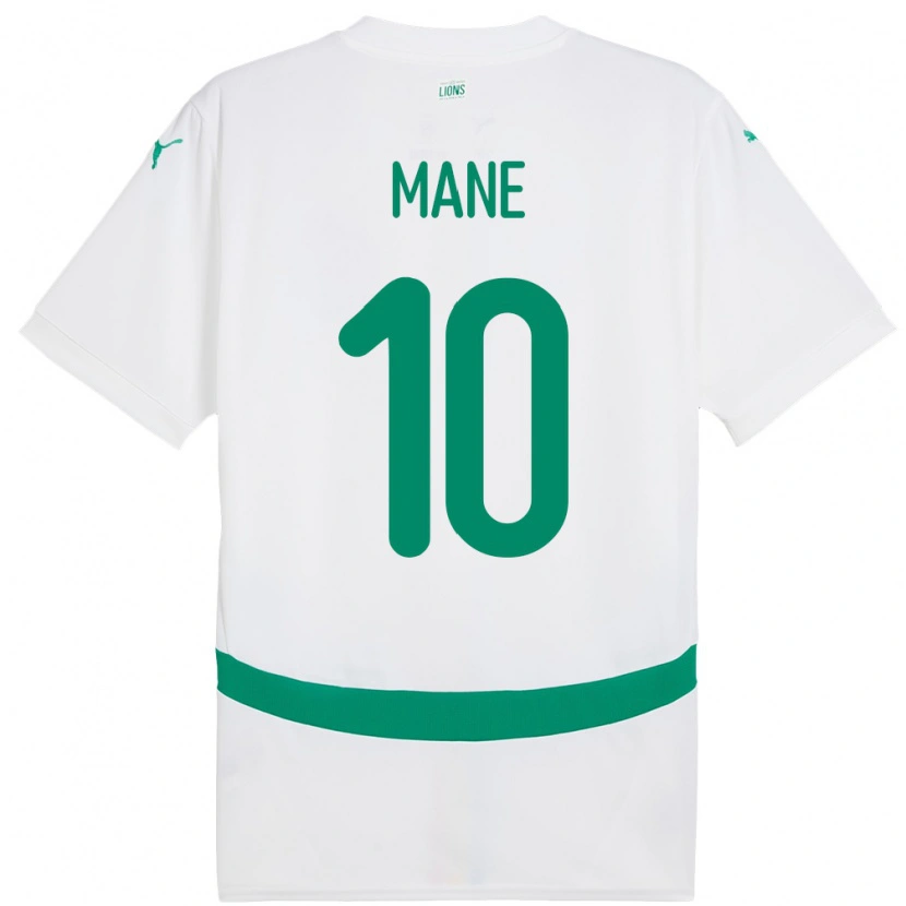 Danxen Herren Senegal Sadio Mane #10 Weiß Heimtrikot Trikot 24-26 T-Shirt