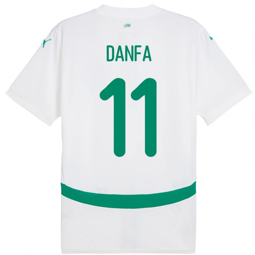 Danxen Herren Senegal Mamadou Danfa #11 Weiß Heimtrikot Trikot 24-26 T-Shirt