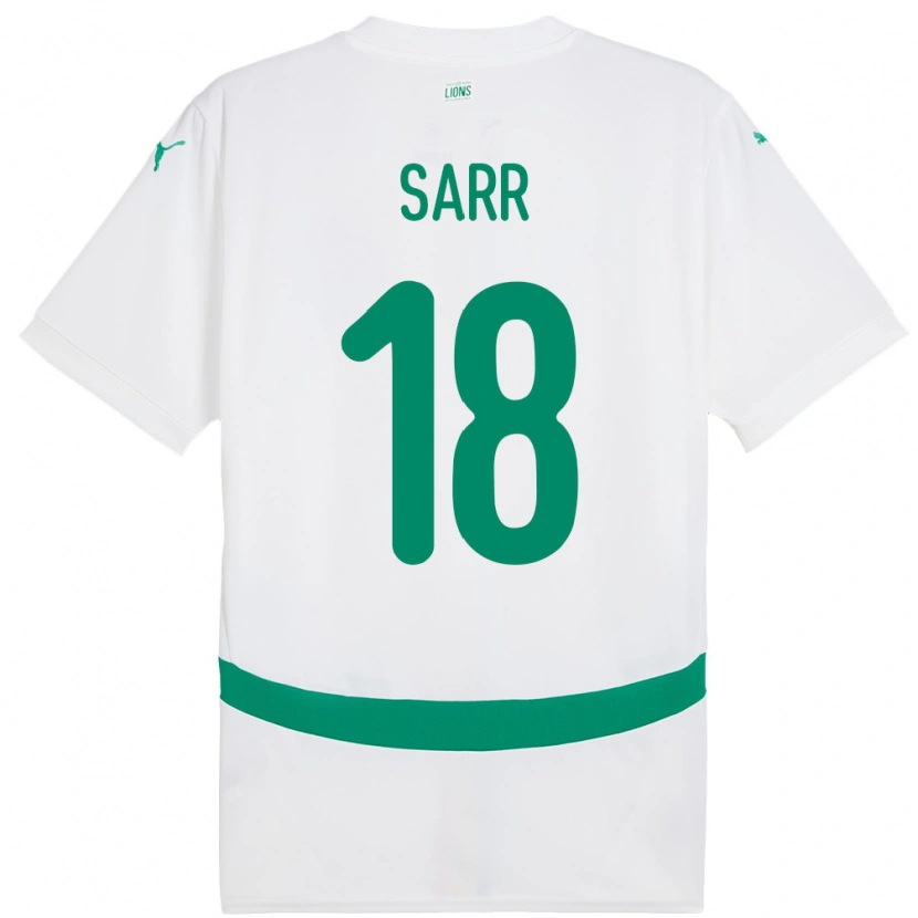 Danxen Herren Senegal Ismaila Sarr #18 Weiß Heimtrikot Trikot 24-26 T-Shirt