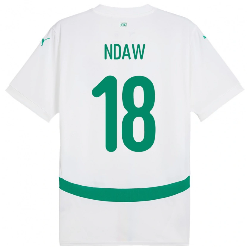 Danxen Herren Senegal Faly Ndaw #18 Weiß Heimtrikot Trikot 24-26 T-Shirt
