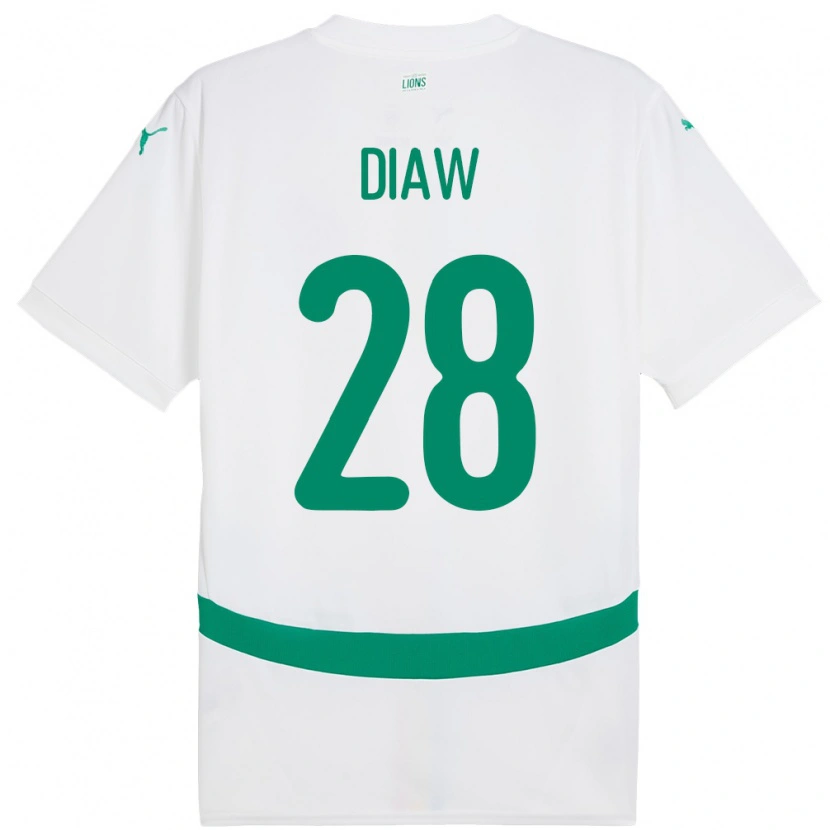 Danxen Herren Senegal Mory Diaw #28 Weiß Heimtrikot Trikot 24-26 T-Shirt