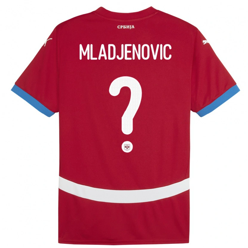 Danxen Herren Serbien Uros Mladjenovic #0 Rot Heimtrikot Trikot 24-26 T-Shirt