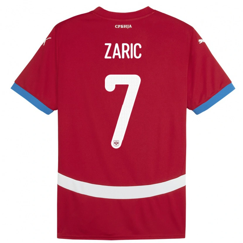 Danxen Herren Serbien Luka Zaric #7 Rot Heimtrikot Trikot 24-26 T-Shirt