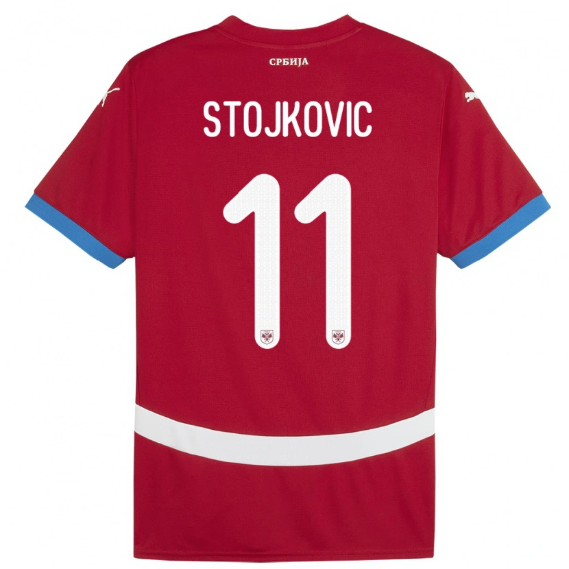 Danxen Herren Serbien Strahinja Stojkovic #11 Rot Heimtrikot Trikot 24-26 T-Shirt