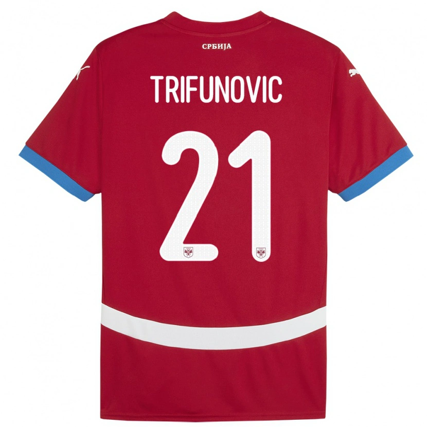 Danxen Herren Serbien Nemanja Trifunovic #21 Rot Heimtrikot Trikot 24-26 T-Shirt