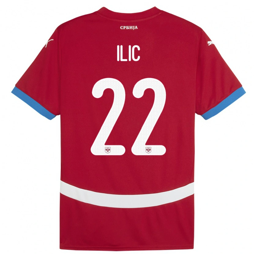 Danxen Herren Serbien Pavle Ilic #22 Rot Heimtrikot Trikot 24-26 T-Shirt