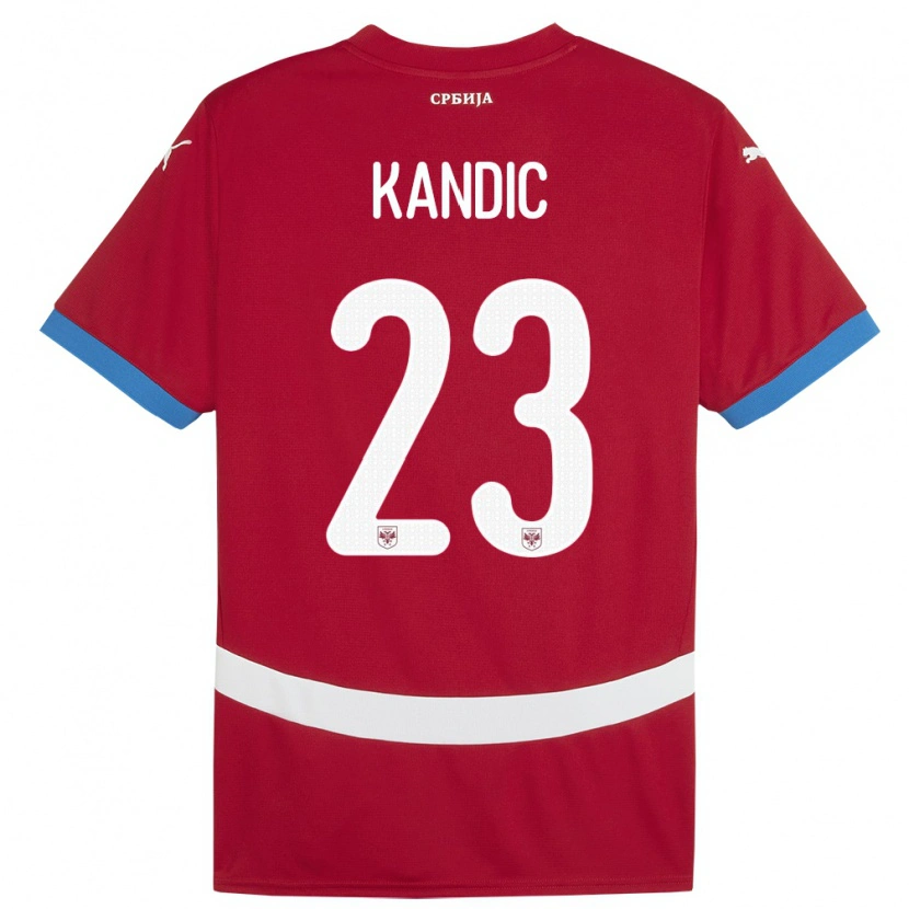 Danxen Herren Serbien Marko Kandic #23 Rot Heimtrikot Trikot 24-26 T-Shirt
