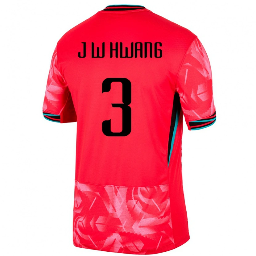 Danxen Herren Südkorea Jae-Won Hwang #3 Rot Heimtrikot Trikot 24-26 T-Shirt