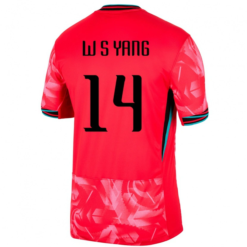 Danxen Herren Südkorea Si-Woo Yang #14 Rot Heimtrikot Trikot 24-26 T-Shirt