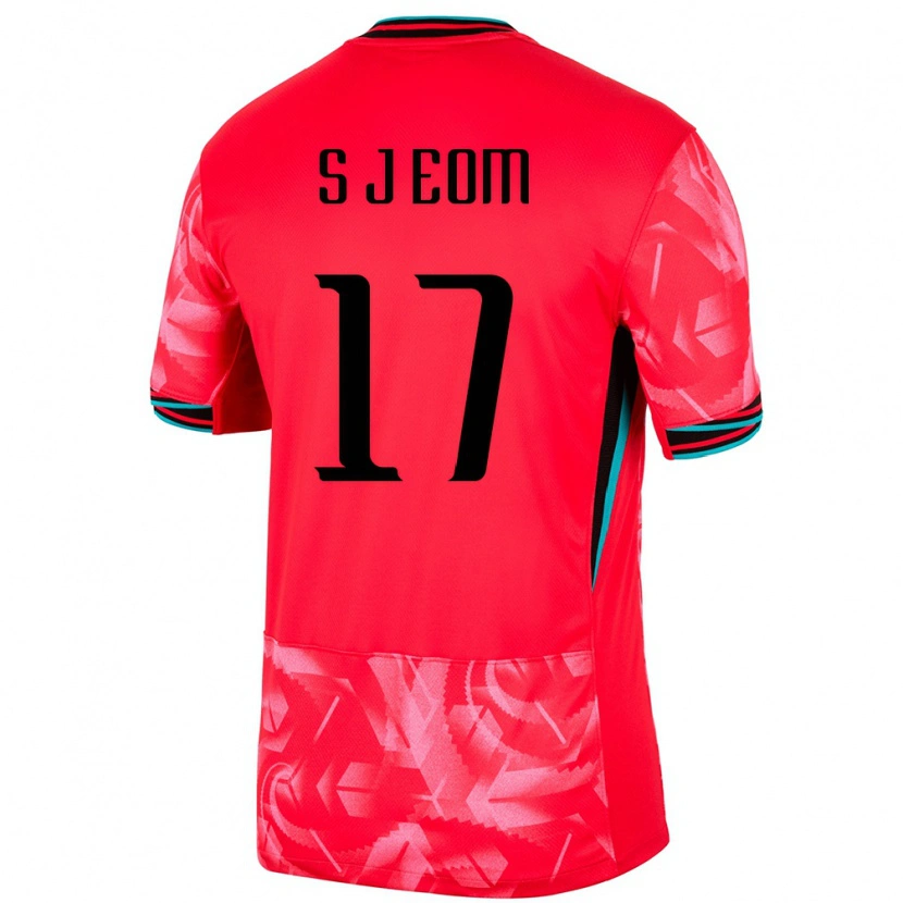 Danxen Herren Südkorea Ji-Sung Eom #17 Rot Heimtrikot Trikot 24-26 T-Shirt
