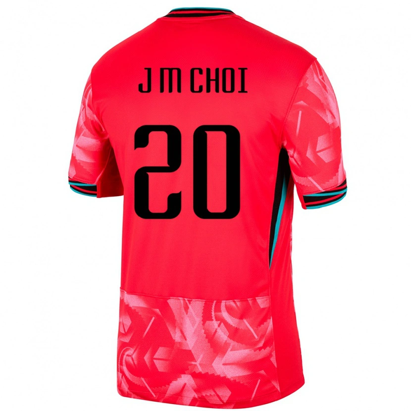 Danxen Herren Südkorea Min-Jun Choi #20 Rot Heimtrikot Trikot 24-26 T-Shirt