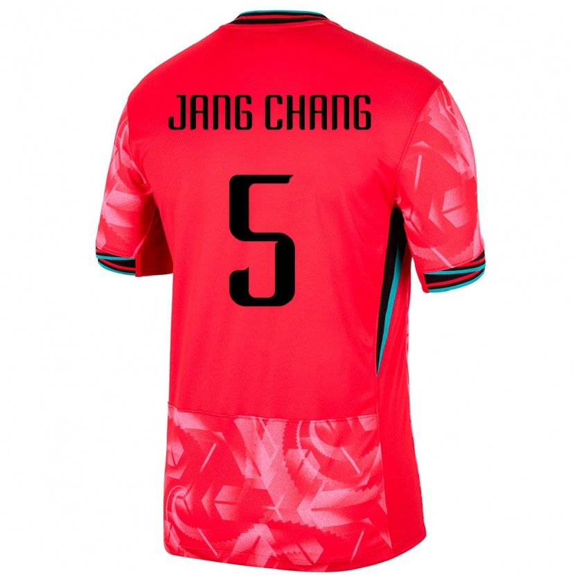 Danxen Herren Südkorea Jang Chang #5 Rot Heimtrikot Trikot 24-26 T-Shirt