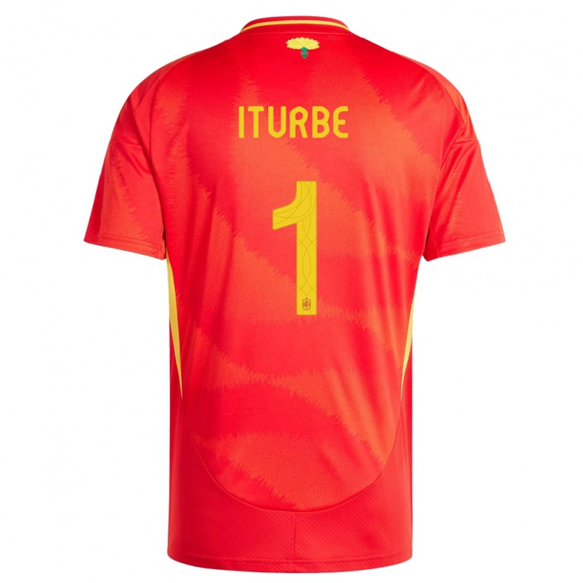 Danxen Herren Spanien Alejandro Iturbe #1 Rot Heimtrikot Trikot 24-26 T-Shirt