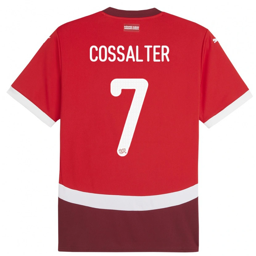 Danxen Herren Schweiz Ivan Cossalter #7 Rot Heimtrikot Trikot 24-26 T-Shirt