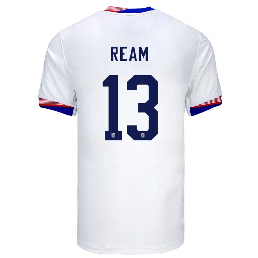 Danxen Herren Vereinigte Staaten Tim Ream #13 Weiß Heimtrikot Trikot 24-26 T-Shirt