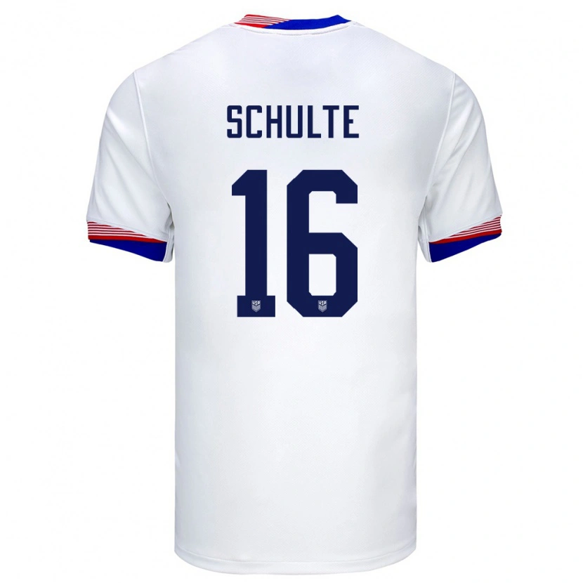 Danxen Herren Vereinigte Staaten Patrick Schulte #16 Weiß Heimtrikot Trikot 24-26 T-Shirt